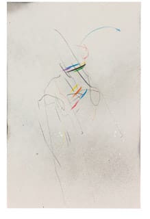 Title: Untitled Media: Ink, paint, graphite, colored pencil on paper